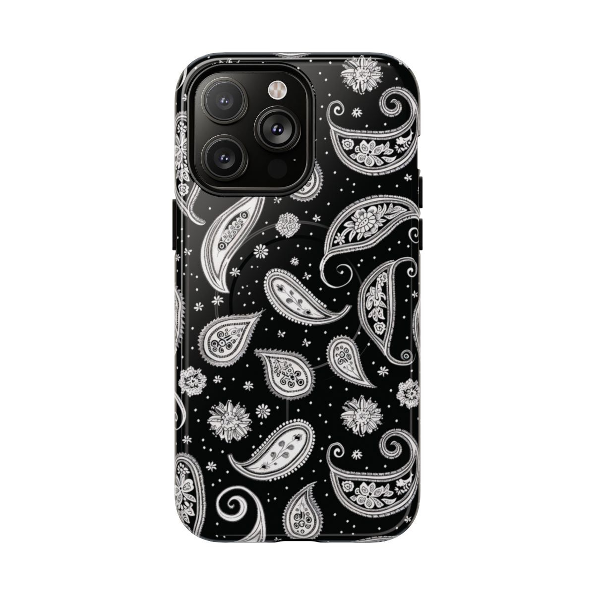 Black White Paisley Magnetic Case