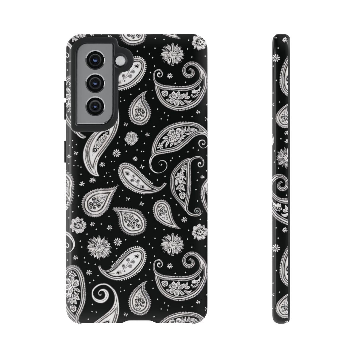 Black White Paisley Tough Case