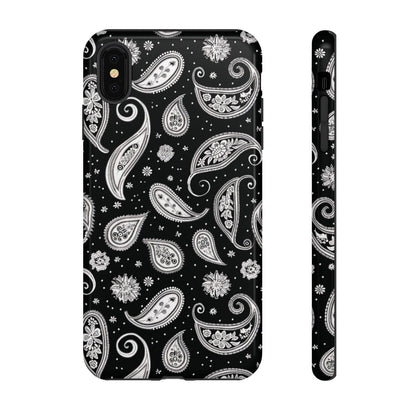 Black White Paisley Tough Case