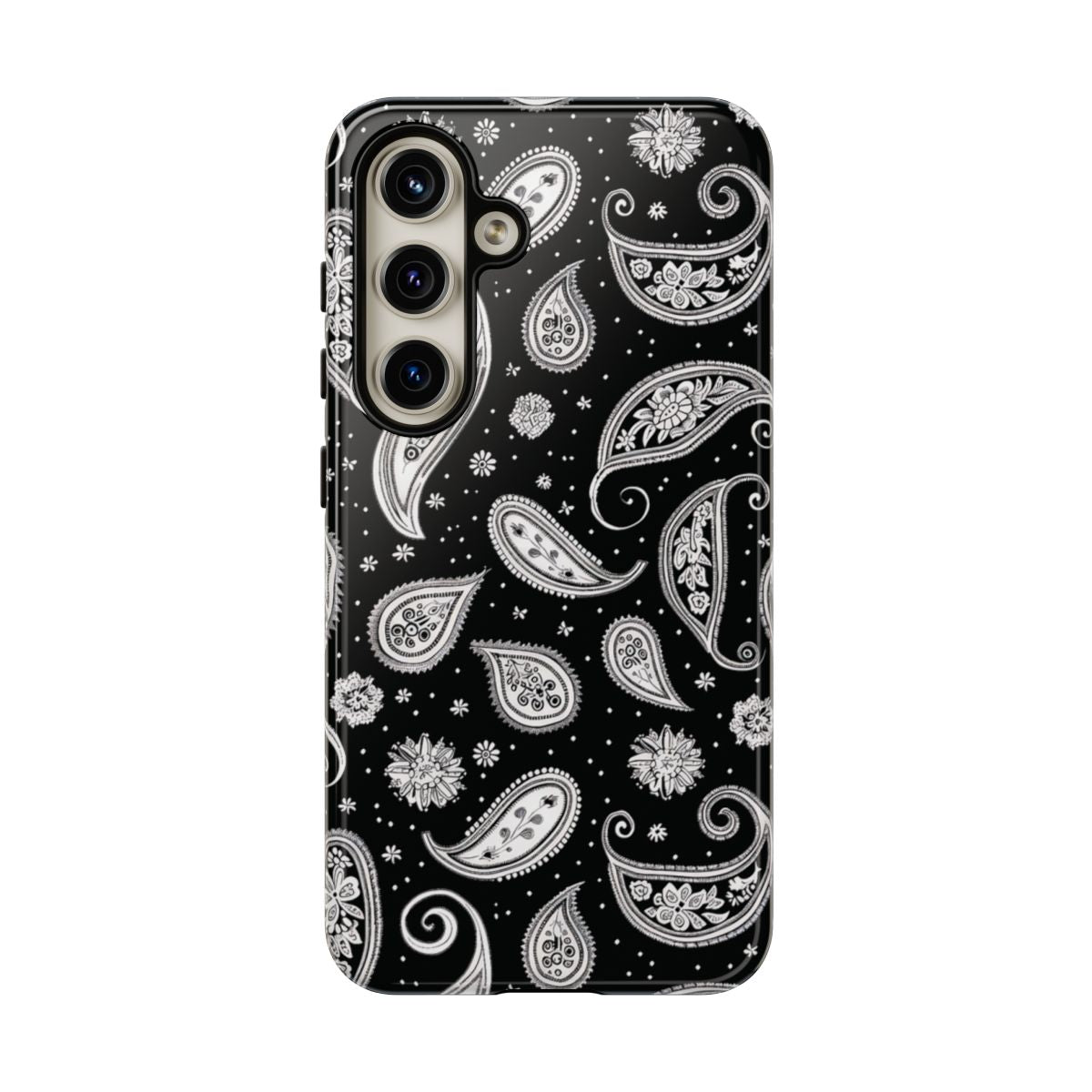 Black White Paisley Tough Case