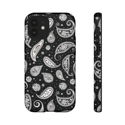 Black White Paisley Tough Case