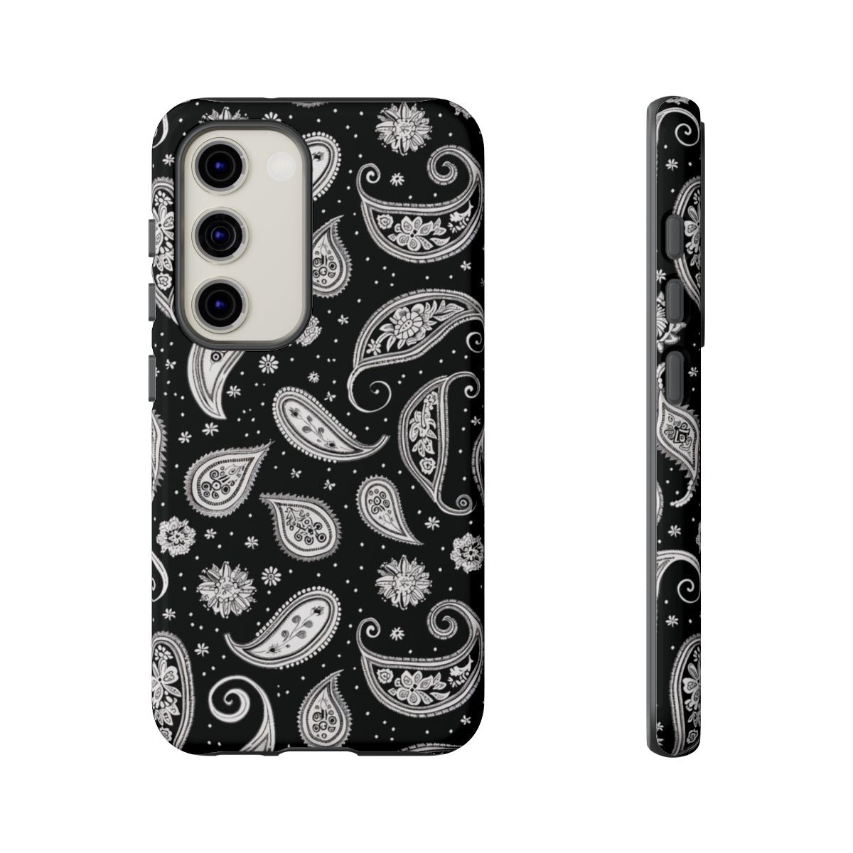 Black White Paisley Tough Case