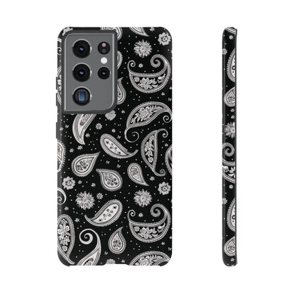 Black White Paisley Tough Case