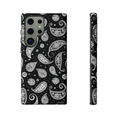 Black White Paisley Tough Case