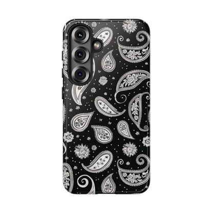 Black White Paisley Tough Case