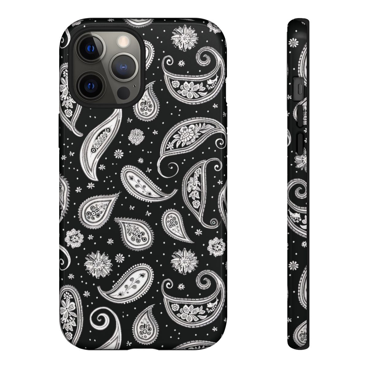 Black White Paisley Tough Case