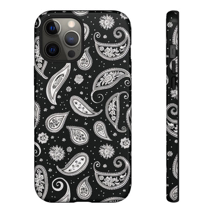 Black White Paisley Tough Case