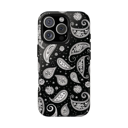Black White Paisley Tough Case