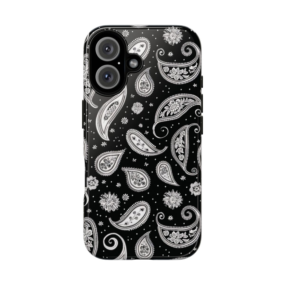 Black White Paisley Tough Case