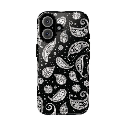 Black White Paisley Tough Case
