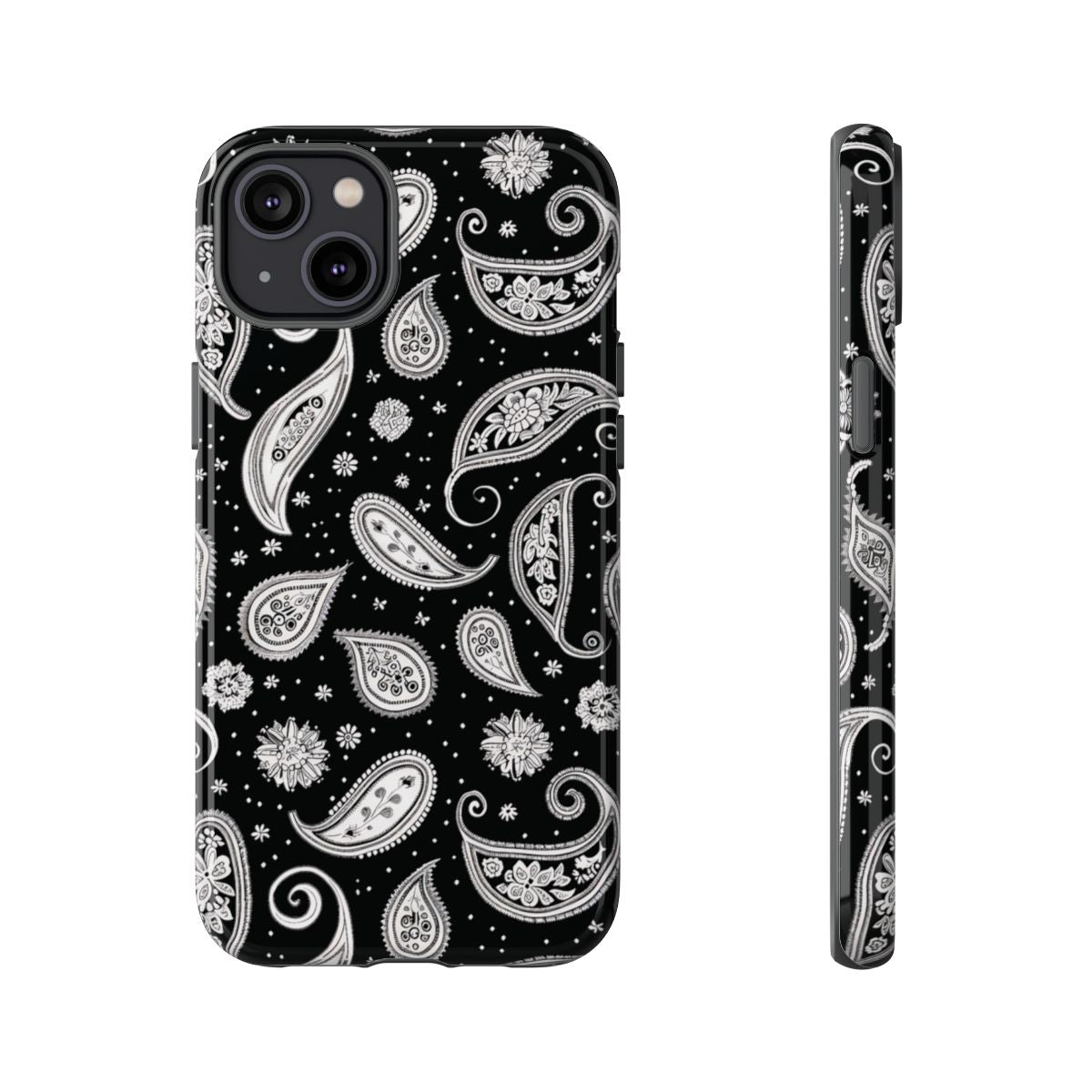 Black White Paisley Tough Case