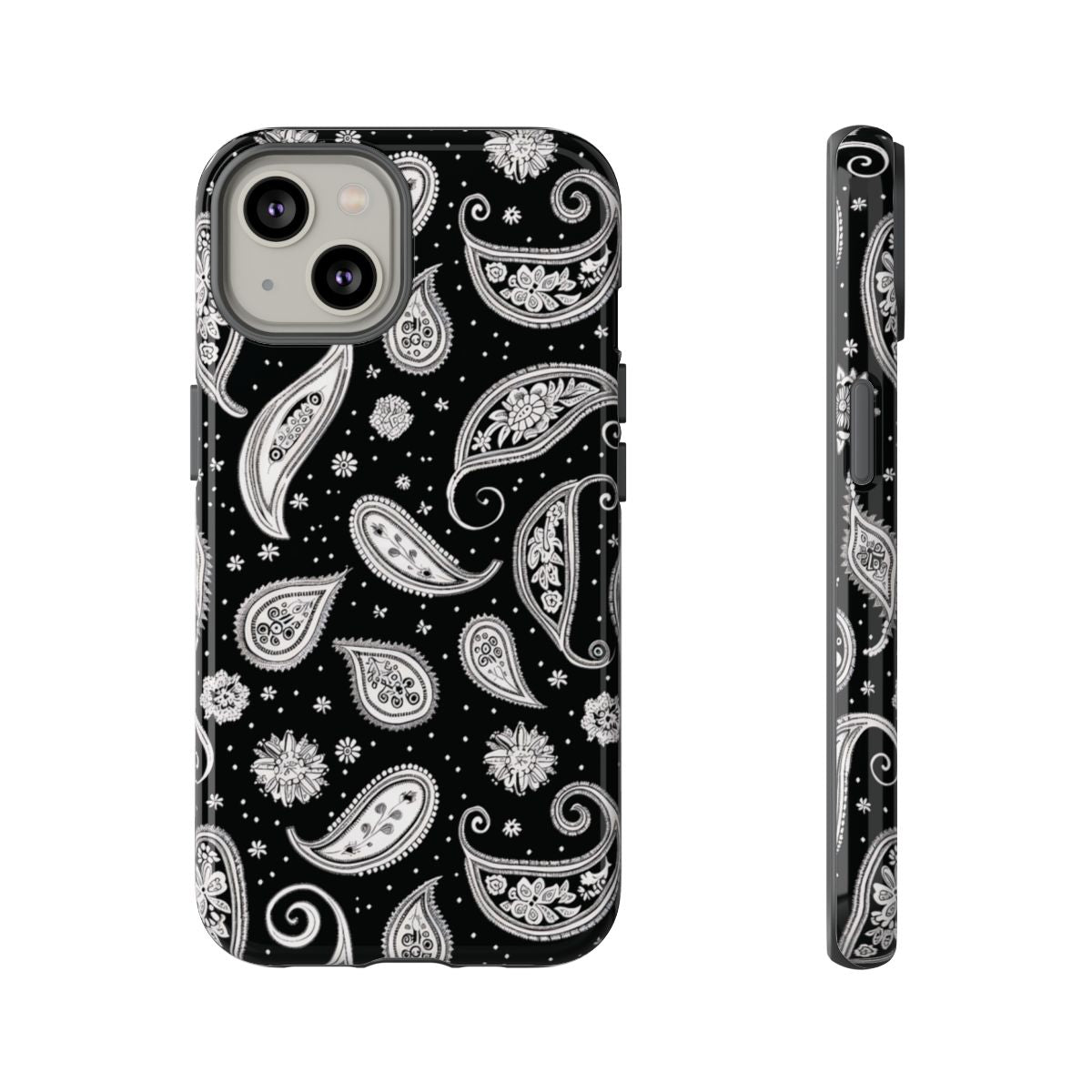 Black White Paisley Tough Case