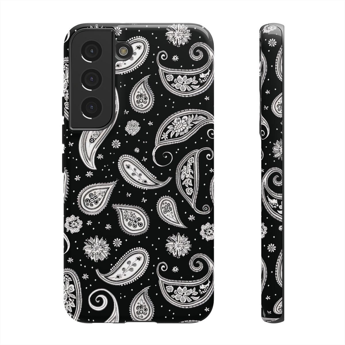 Black White Paisley Tough Case
