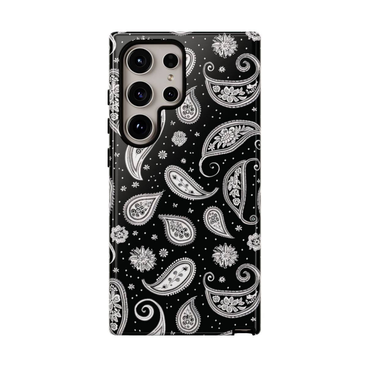 Black White Paisley Tough Case