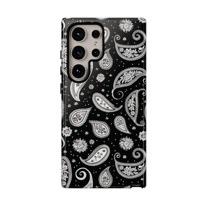 Black White Paisley Tough Case