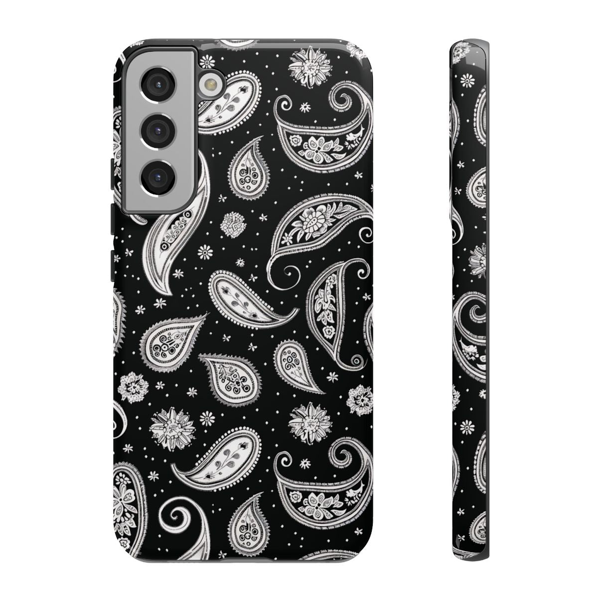 Black White Paisley Tough Case