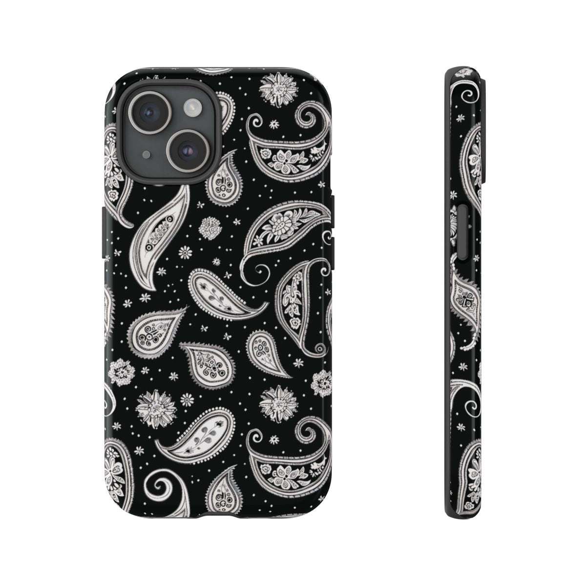 Black White Paisley Tough Case
