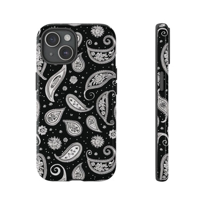 Black White Paisley Tough Case
