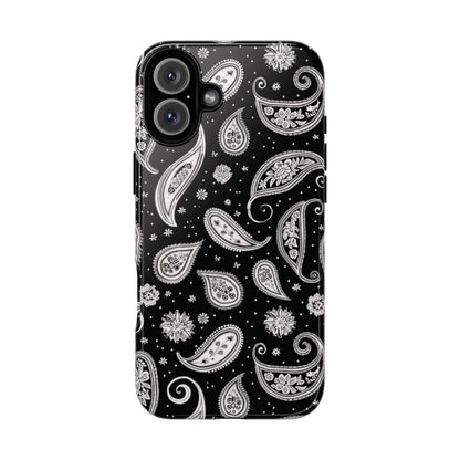 Black White Paisley Tough Case