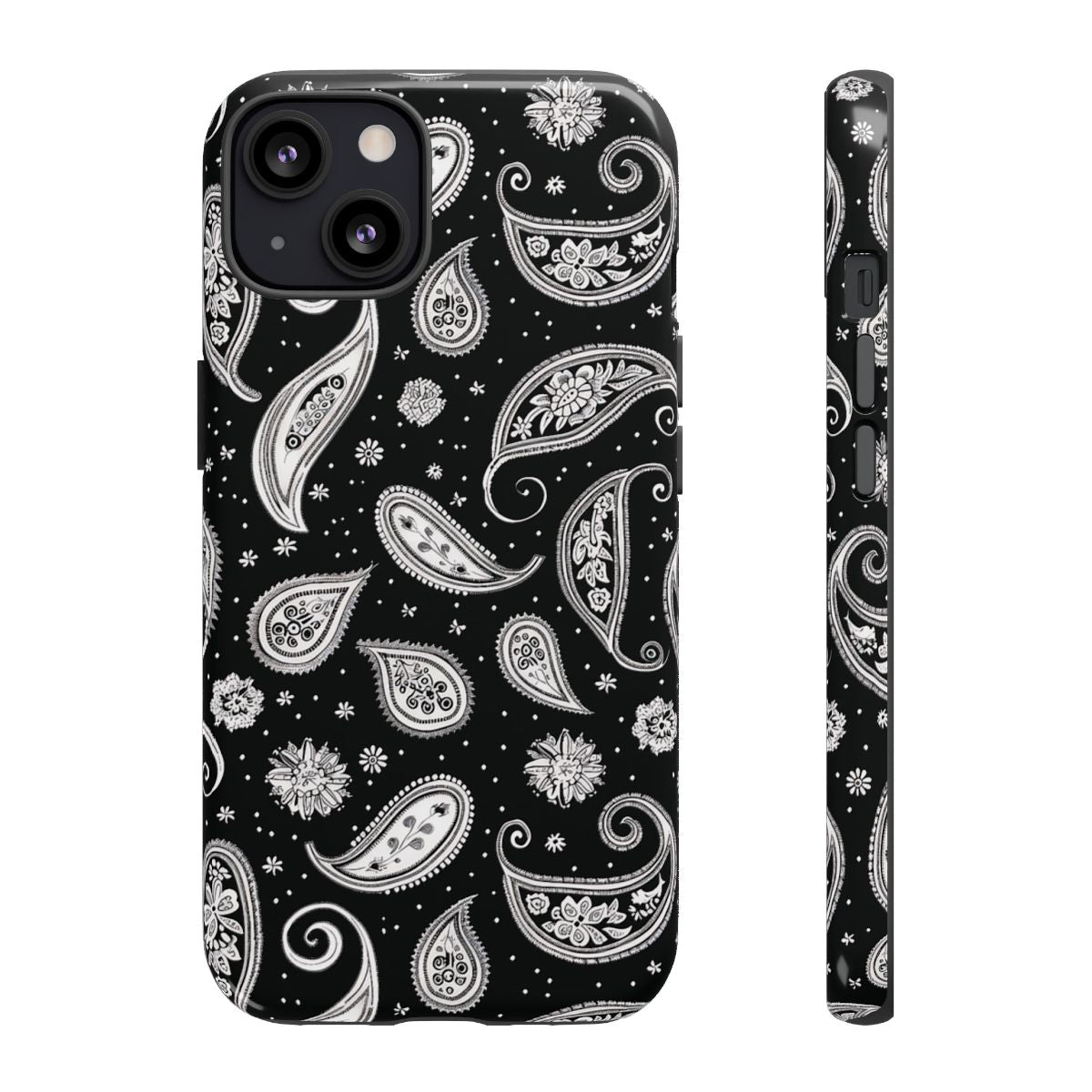 Black White Paisley Tough Case