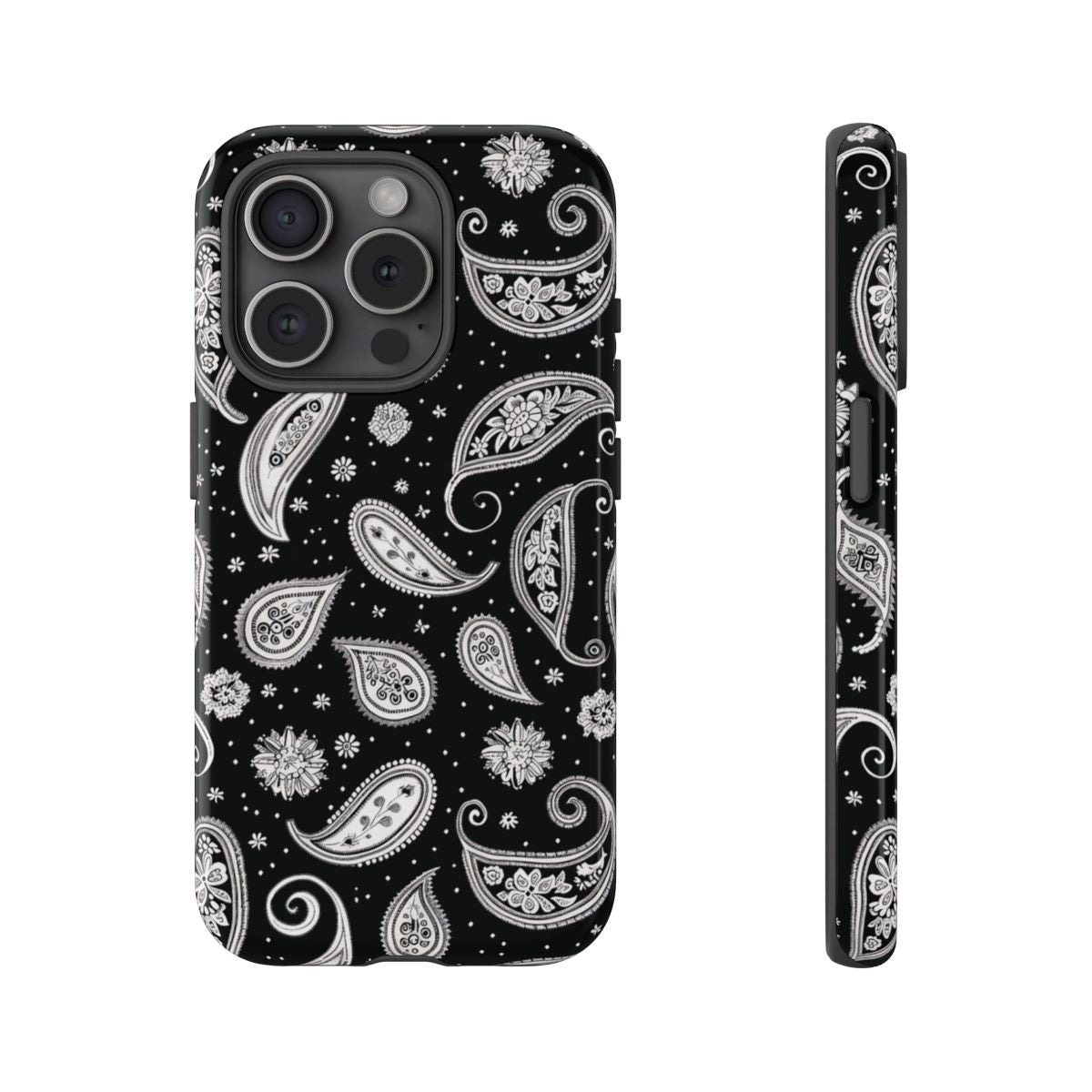 Black White Paisley Tough Case