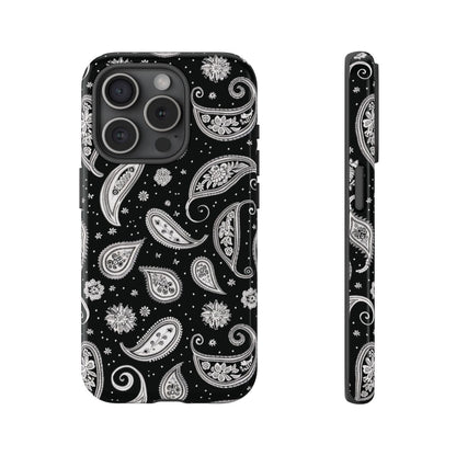 Black White Paisley Tough Case