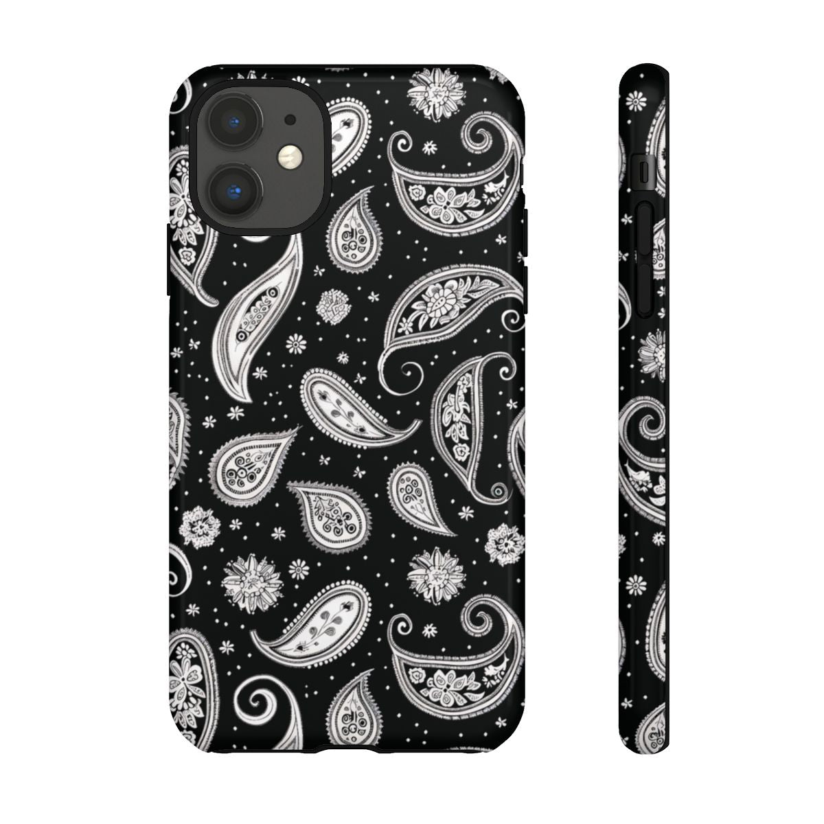 Black White Paisley Tough Case