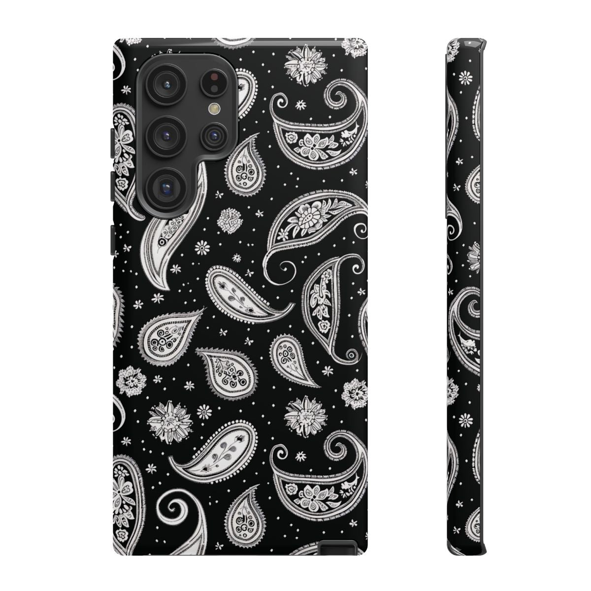 Black White Paisley Tough Case