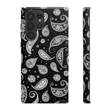 Black White Paisley Tough Case