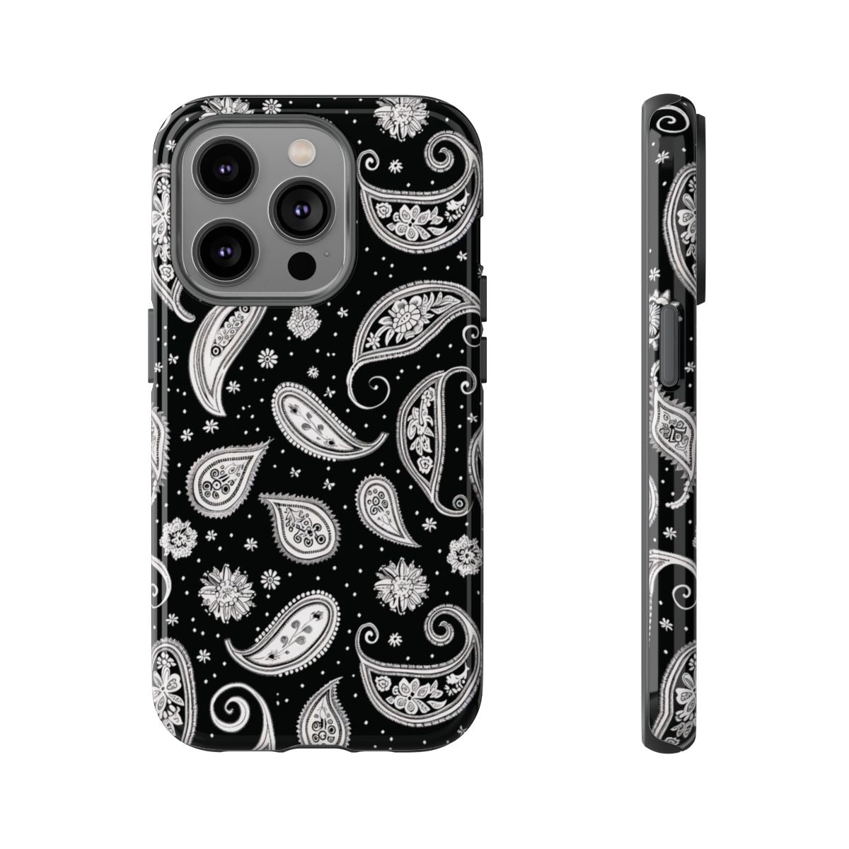 Black White Paisley Tough Case