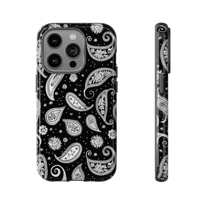Black White Paisley Tough Case