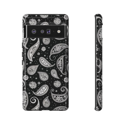Black White Paisley Tough Case