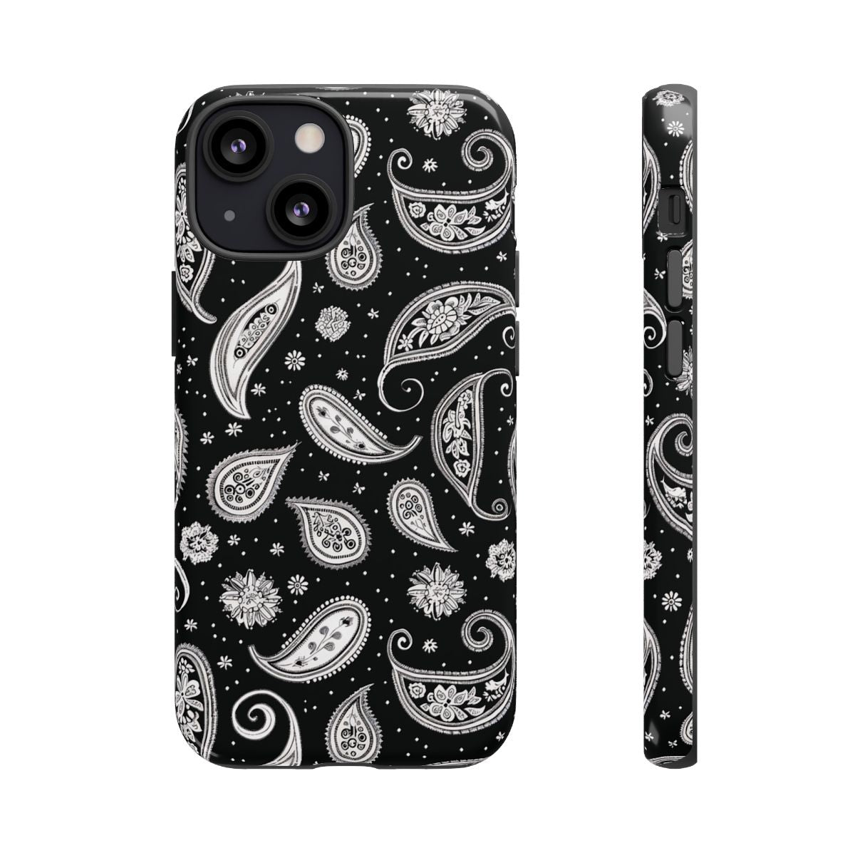 Black White Paisley Tough Case