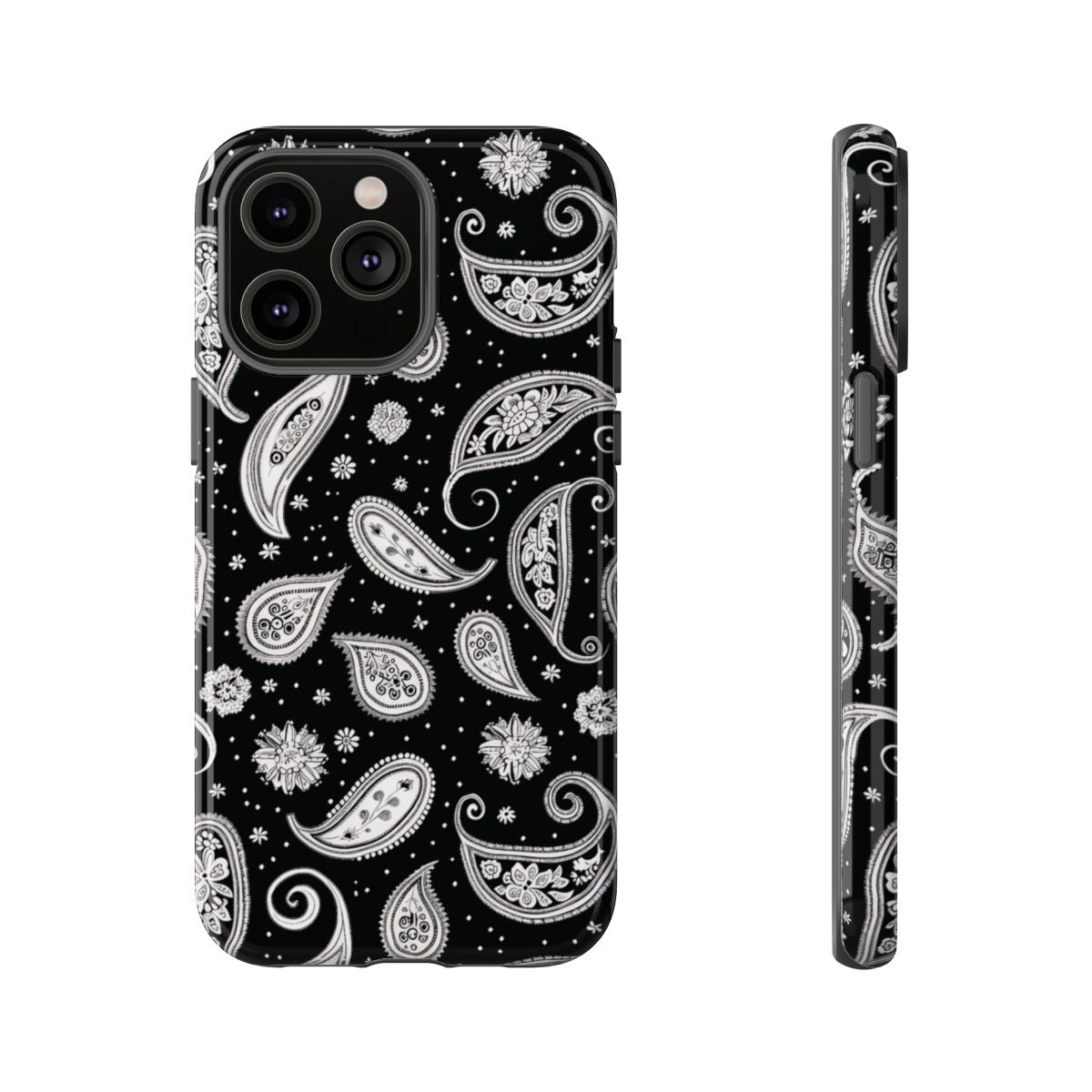 Black White Paisley Tough Case