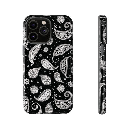 Black White Paisley Tough Case