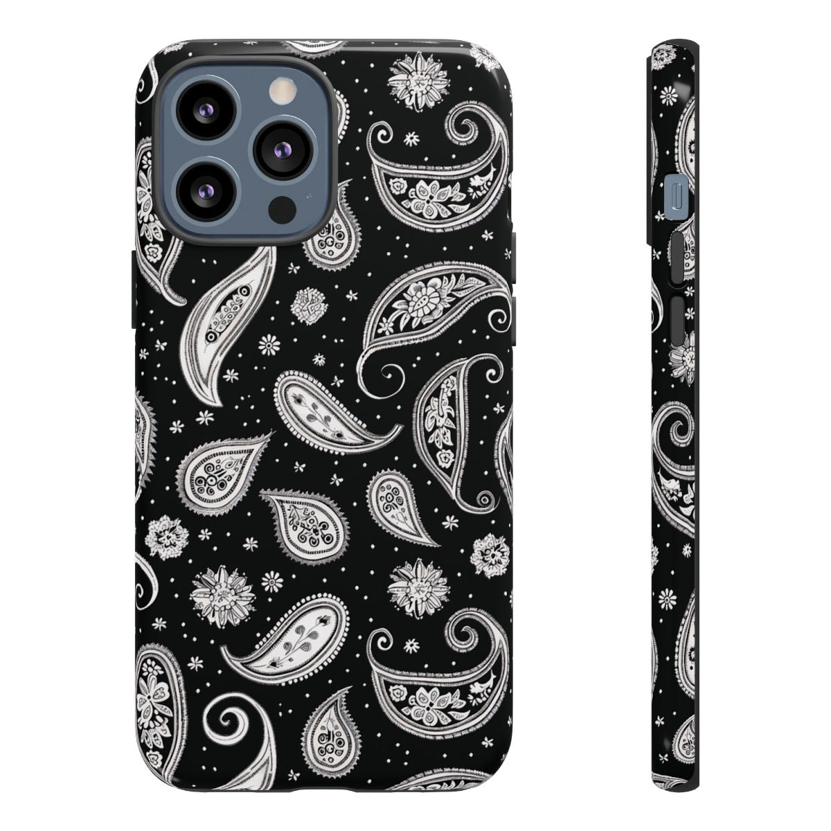 Black White Paisley Tough Case