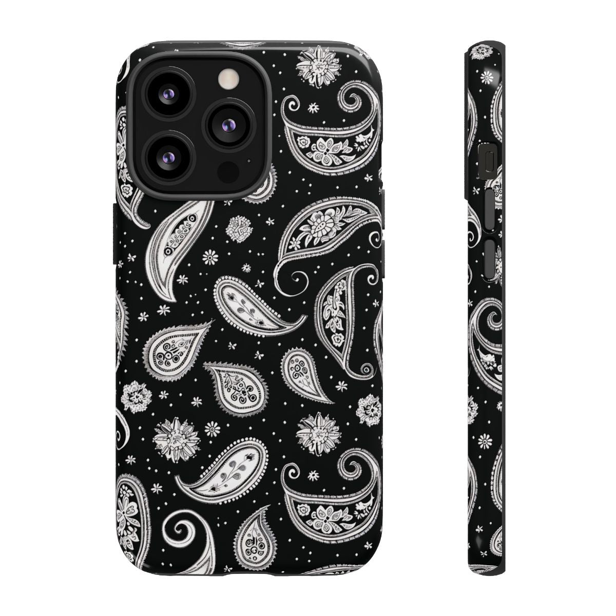 Black White Paisley Tough Case