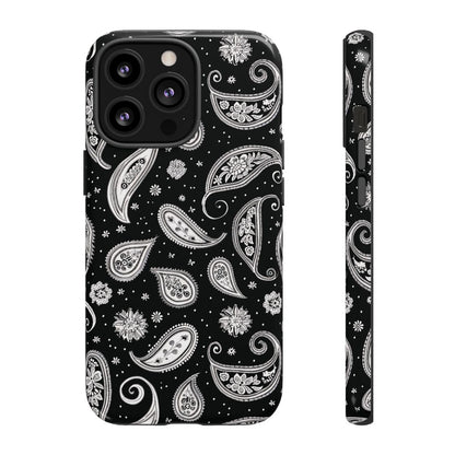 Black White Paisley Tough Case