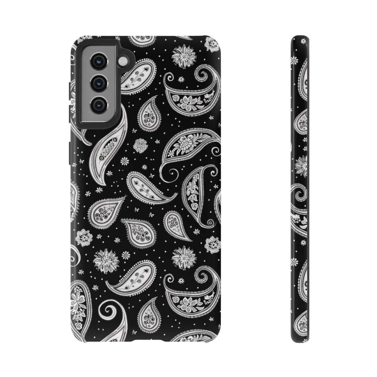 Black White Paisley Tough Case