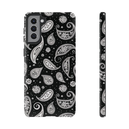 Black White Paisley Tough Case