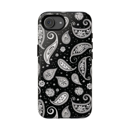 Black White Paisley Tough Case - iPhone 17e