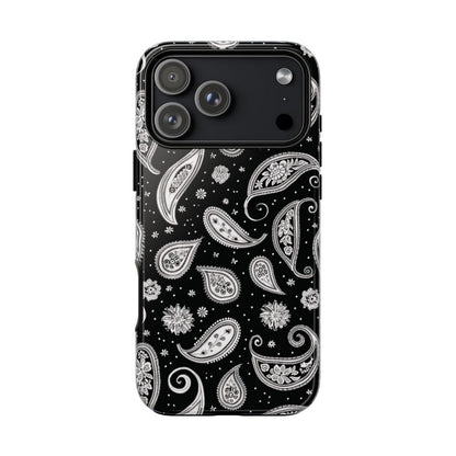 Black White Paisley Tough Case - iPhone 18 Pro Max