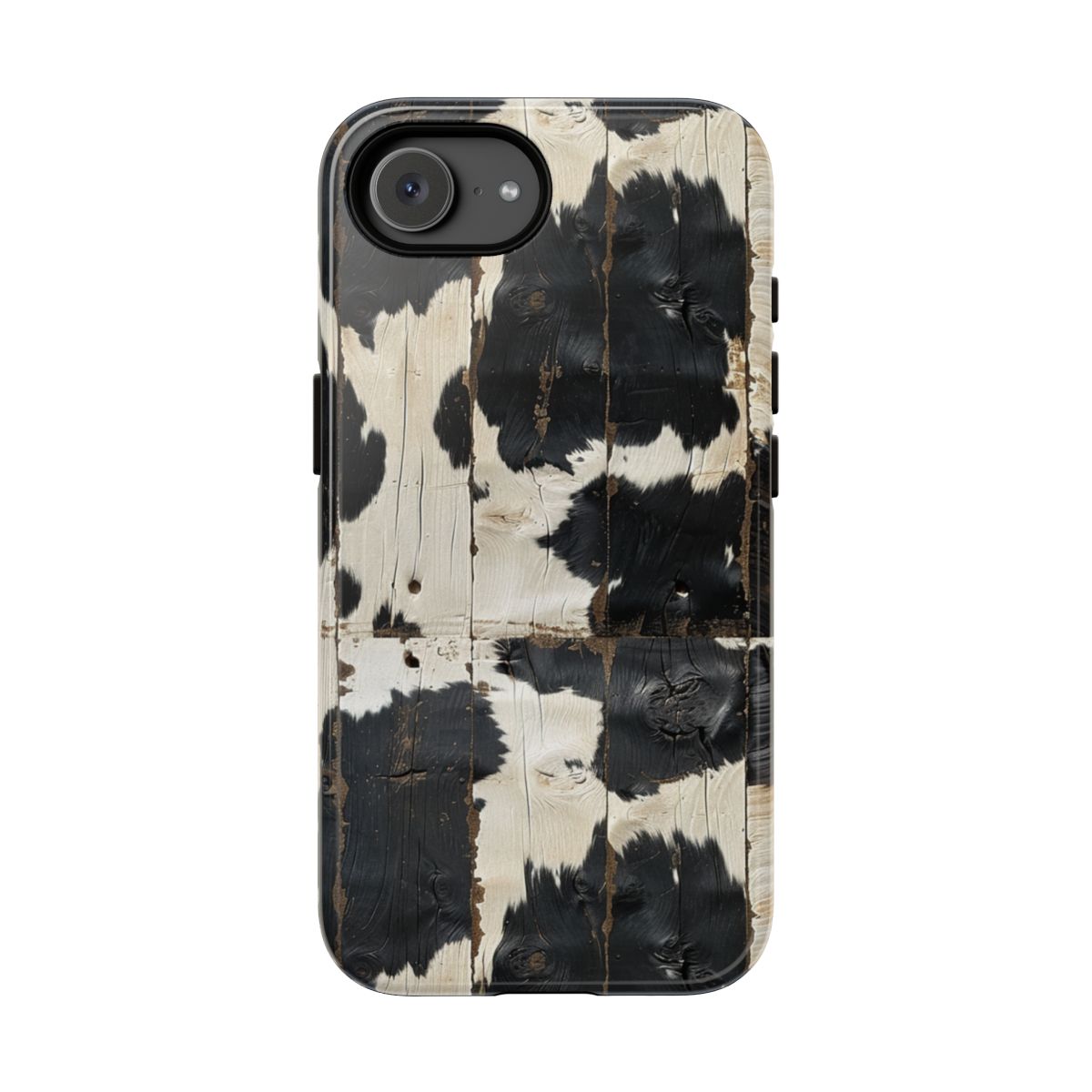 Black Wooden Cowhide Tough Case - iPhone 17e