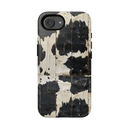 Black Wooden Cowhide Tough Case - iPhone 17e