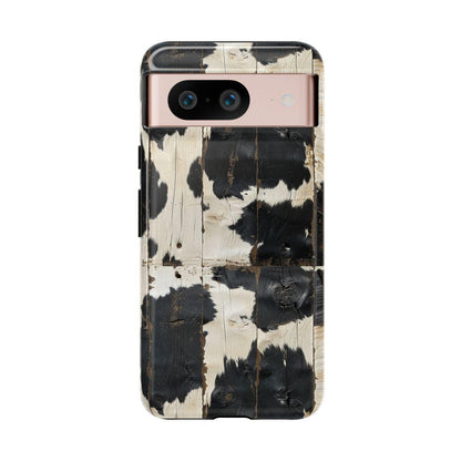 Black Wooden Cowhide Tough Case