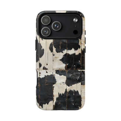 Black Wooden Cowhide Magnetic Case
