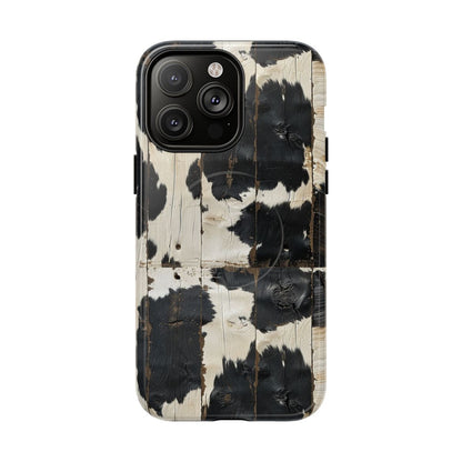 Black Wooden Cowhide Magnetic Case