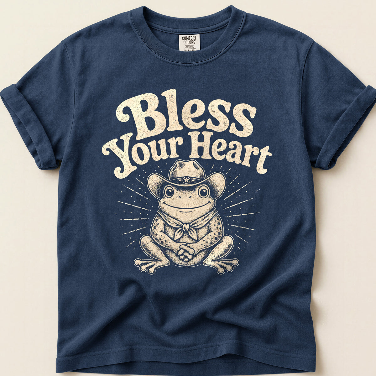 Bless Your Heart T-shirt on Navy