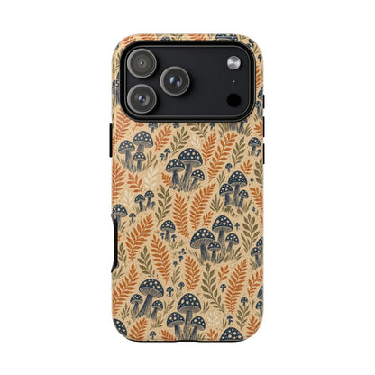 Block Print Mushrooms Tough Case - iPhone 18 Pro Max