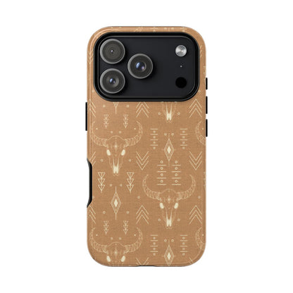 Boho Bull Skull Tough Case - iPhone 18 Pro